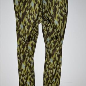 Lululemon Athletica Green and Black Patterned Leggings